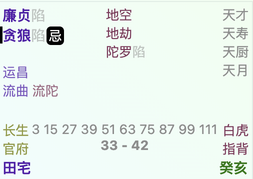 紫微斗数の宮位